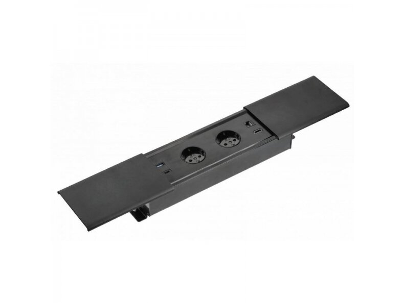Kištukinių lizdų blokas | montuojamas į baldus | užsidarantis | 2xSchuko | 2xUSB-A+C | 1xHDMI | 1xRJ45 | 310x100x58mm | 1,5m kabelis | juodas | AE-PB2SPRES-20 | 5902801349669 Kištukinių lizdų blokas | montuojamas į baldus | užsidarantis | 2xSchuko | 2xUSB-A+C | 1xHDMI | 1xRJ45 | 310x100x58mm | 1,5m kabelis | juodas | AE-PB2SPRES-20 | 5902801349669