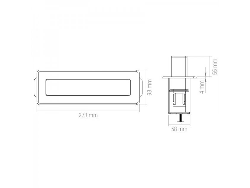 Kištukinių lizdų blokas | montuojamas į baldus | išsikeliantis | 3xSchuko | 2xUSB-A+C | 273x93x99mm | 2m kabelis | sidabrinis | HOPBOX-SD-3DE-UC-2-01 5 Kištukinių lizdų blokas | montuojamas į baldus | išsikeliantis | 3xSchuko | 2xUSB-A+C | 273x93x99mm | 2m kabelis | sidabrinis | HOPBOX-SD-3DE-UC-2-01 5
