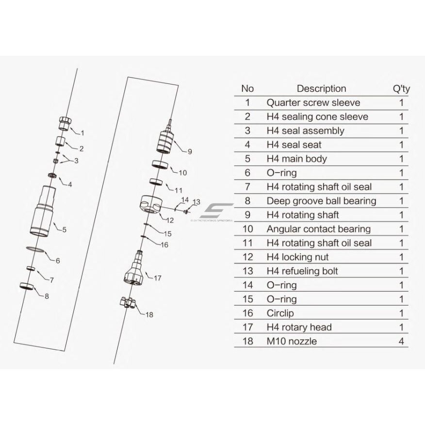 Rotējoša | griezoša | kustīga augstspiediena sprausla | 4x12° | 140-1500Bar | 17-42l/min | Ø47x166,9mm | 200-2000rpm | regulējams griešanās ātrums 2 Rotējoša | griezoša | kustīga augstspiediena sprausla | 4x12° | 140-1500Bar | 17-42l/min | Ø47x166,9mm | 200-2000rpm | regulējams griešanās ātrums 2