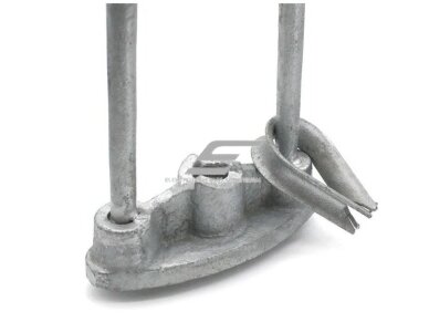 Atotampos lankas su tvirtinimo plokštele | karštai cinkuotas plienas | 400x143mm | Ø12mm 2 Atotampos lankas su tvirtinimo plokštele | karštai cinkuotas plienas | 400x143mm | Ø12mm 2
