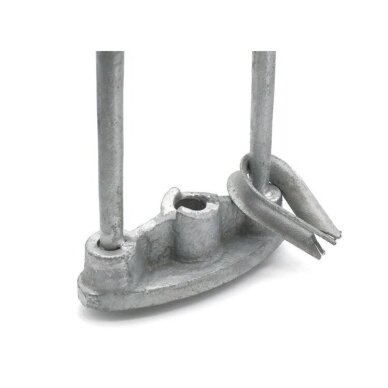 Stay rod bow type with mounting plate | hot-dip galvanized steel | 400x143mm | Ø12mm 2