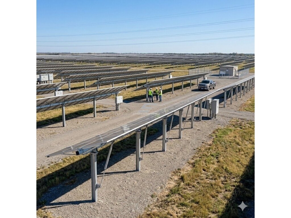 Vienos ašies saulės sekimo sistema | ±45° | AI + astronominis valdymas | RS485 / Zigbee | 24VDC | slewing drive pavara 1 Vienos ašies saulės sekimo sistema | ±45° | AI + astronominis valdymas | RS485 / Zigbee | 24VDC | slewing drive pavara 1