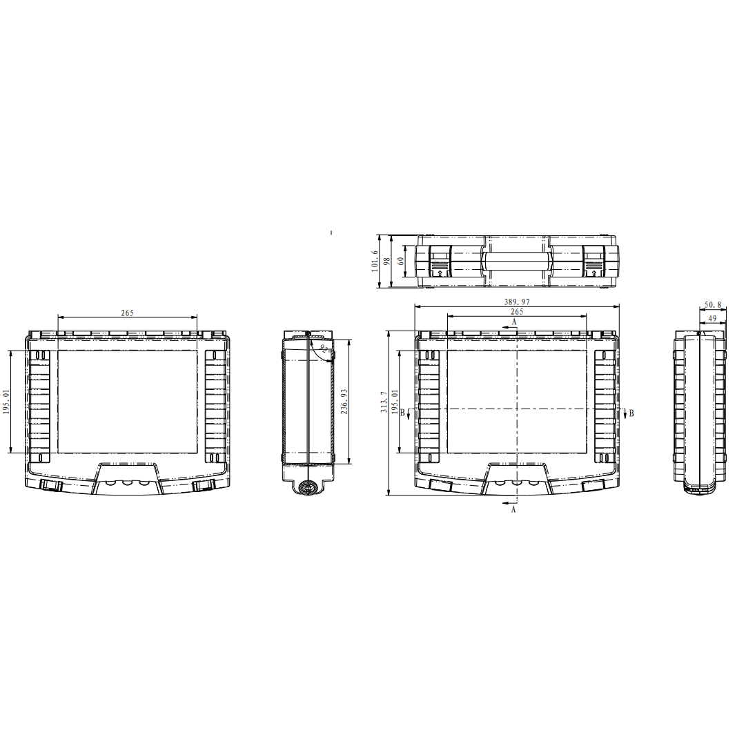 Safe transport case | suitcase with handle | 390x314x102mm | IP67 4 Safe transport case | suitcase with handle | 390x314x102mm | IP67 4
