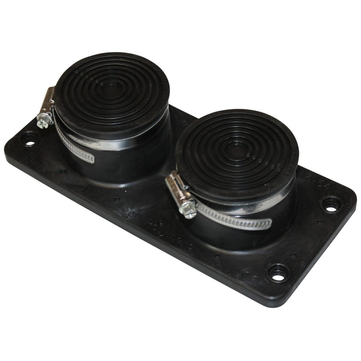 Cable entry plate for two heavy cables | 216×100 mm | 2× Ø14–64 mm | black | IP65 | HIK-2 Cable entry plate for two heavy cables | 216×100 mm | 2× Ø14–64 mm | black | IP65 | HIK-2