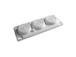Membraninė kabelių įvado plokštelė | 216×84 mm išpjovai | 2× Ø24–54 + 1× Ø30–59 + 3× Ø6–14 mm | pilka | IP65 | HT Hi Tech Polymers | HTC-3 Membraninė kabelių įvado plokštelė | 216×84 mm išpjovai | 2× Ø24–54 + 1× Ø30–59 + 3× Ø6–14 mm | pilka | IP65 | HT Hi Tech Polymers | HTC-3