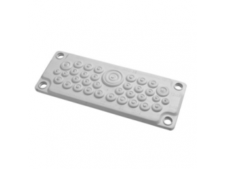 Membraninė kabelių įvado plokštelė | 216×84 mm išpjovai | 35 angos Ø6–32 mm | pilka | IP65 | HT Hi Tech Polymers | HTC-35 Membraninė kabelių įvado plokštelė | 216×84 mm išpjovai | 35 angos Ø6–32 mm | pilka | IP65 | HT Hi Tech Polymers | HTC-35
