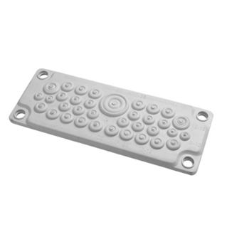 Membrane cable entry plate | for 216×84 mm cut-out | 35 entries Ø6–32 mm | grey | IP65 | HT Hi Tech Polymers | HTC-35 Membrane cable entry plate | for 216×84 mm cut-out | 35 entries Ø6–32 mm | grey | IP65 | HT Hi Tech Polymers | HTC-35