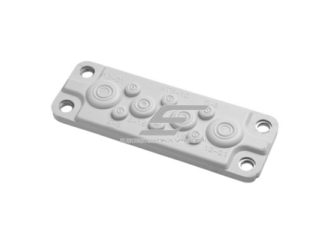 Membraninė kabelių įvado plokštelė | 138×48 mm išpjovai | 2× Ø12–21 + 2× Ø8–15 + 6× Ø5–8 mm | pilka | IP55 | HT Hi Tech Polymers | HTB-10 Membraninė kabelių įvado plokštelė | 138×48 mm išpjovai | 2× Ø12–21 + 2× Ø8–15 + 6× Ø5–8 mm | pilka | IP55 | HT Hi Tech Polymers | HTB-10