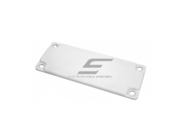Aklė kabelių įvado plokštelė | 216×84 mm išpjovai | be angų | pilka | IP65 | HT Hi Tech Polymers | HTC-0