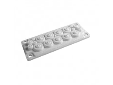 Membraninė kabelių įvado plokštelė | 216×84 mm išpjovai | 9× Ø18–30 + 4× Ø10–15 + 4× Ø5–10 mm | pilka | IP55 | HT Hi Tech Polymers | HTC-17 Membraninė kabelių įvado plokštelė | 216×84 mm išpjovai | 9× Ø18–30 + 4× Ø10–15 + 4× Ø5–10 mm | pilka | IP55 | HT Hi Tech Polymers | HTC-17