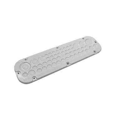 Membrānas kabeļu ievada plāksne | Rittal tipa atverei | 330×90 mm | 50 kabeļi Ø6–34 mm | pelēka | IP65 | HT Hi Tech Polymers | RIT-50 Membrānas kabeļu ievada plāksne | Rittal tipa atverei | 330×90 mm | 50 kabeļi Ø6–34 mm | pelēka | IP65 | HT Hi Tech Polymers | RIT-50