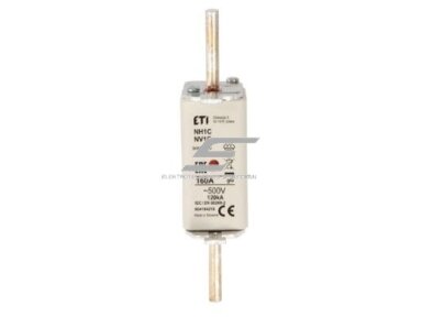 Peilinis saugiklis | NH1C | NV1C | 160A | gG | 120kA | ETI Peilinis saugiklis | NH1C | NV1C | 160A | gG | 120kA | ETI