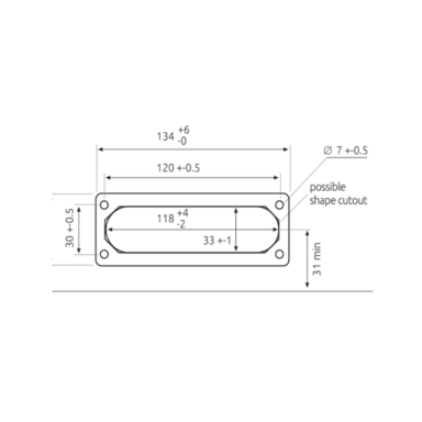 Membrane cable entry plate | for 138×48 mm cut-out | 2× Ø12–21 + 2× Ø8–15 + 6× Ø5–8 mm | grey | IP55 | HT Hi Tech Polymers | HTB-10 Membrane cable entry plate | for 138×48 mm cut-out | 2× Ø12–21 + 2× Ø8–15 + 6× Ø5–8 mm | grey | IP55 | HT Hi Tech Polymers | HTB-10