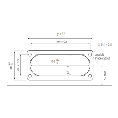 Membrane cable entry plate | for 216×84 mm cut-out | 9× Ø18–30 + 4× Ø10–15 + 4× Ø5–10 mm | grey | IP55 | HT Hi Tech Polymers | HTC-17 Membrane cable entry plate | for 216×84 mm cut-out | 9× Ø18–30 + 4× Ø10–15 + 4× Ø5–10 mm | grey | IP55 | HT Hi Tech Polymers | HTC-17
