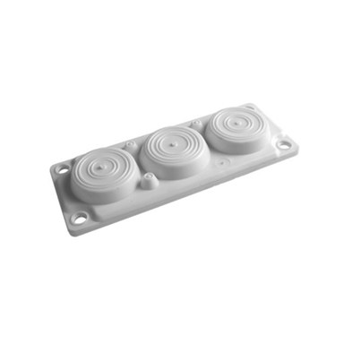 Płyta przepustowa membranowa | do wycięcia 216×84 mm | 2× Ø24–54 + 1× Ø30–59 + 3× Ø6–14 mm | szara | IP65 | HT Hi Tech Polymers | HTC-3 Płyta przepustowa membranowa | do wycięcia 216×84 mm | 2× Ø24–54 + 1× Ø30–59 + 3× Ø6–14 mm | szara | IP65 | HT Hi Tech Polymers | HTC-3