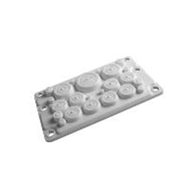 Membrane cable entry plate | for 216×126 mm cut-out | 23 cables Ø3.5–48 mm | grey | IP55 | HT Hi Tech Polymers | HTX-23 Membrane cable entry plate | for 216×126 mm cut-out | 23 cables Ø3.5–48 mm | grey | IP55 | HT Hi Tech Polymers | HTX-23