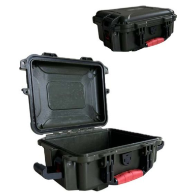 Safe transport case with handle | lock | pressure balancing valve | 306x246x128mm | IP67 Safe transport case with handle | lock | pressure balancing valve | 306x246x128mm | IP67