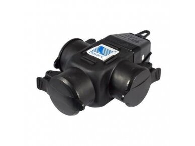 Šakotuvas | 3xSchuko | 16A | 250V | guminis lizdas | juodas | IP44 | Pawbol | D.3156S | 5908289621785 Šakotuvas | 3xSchuko | 16A | 250V | guminis lizdas | juodas | IP44 | Pawbol | D.3156S | 5908289621785