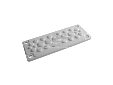 Membraninė kabelių įvado plokštelė | 216×84 mm išpjovai | 1× Ø20–26 + 4× Ø14–20 + 16× Ø8–14 + 4× Ø5–7 mm | pilka | IP65 | HT | HTC-25