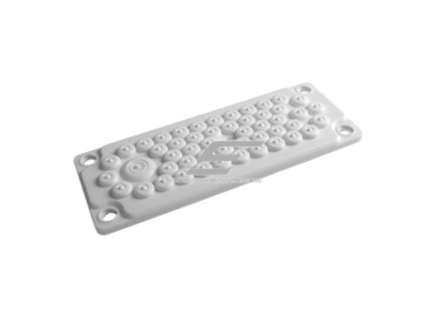 Membraninė kabelių įvado plokštelė | 216×84 mm išpjovai | 49× Ø7–13 + 1× Ø15–25 mm | pilka | IP65 | HT Hi Tech Polymers | HTC-50