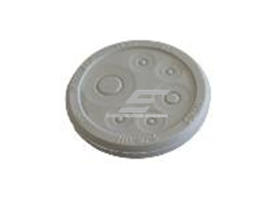 Apvali membraninė kabelių įvado tabletė | Ø50 mm angai | 1× Ø12–21 + 1× Ø7–15 + 4× Ø4–10 mm | pilka | IP65 | HT Hi Tech Polymers | HTL-50