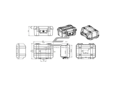 Saugaus transportavimo dėžė su rankena | 260x206x126mm | IP67 4