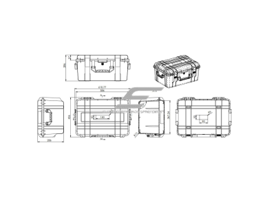 Saugaus transportavimo dėžė su rankena | 610x436x286mm | IP67 2 Saugaus transportavimo dėžė su rankena | 610x436x286mm | IP67 2