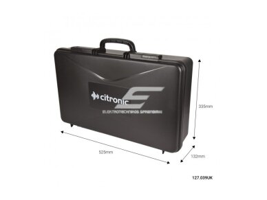 Saugaus transportavimo dėžė su rankena | 525x335x132mm | ABS525 CITRONIC 2 Saugaus transportavimo dėžė su rankena | 525x335x132mm | ABS525 CITRONIC 2