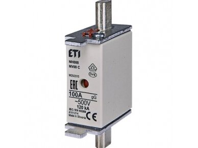 Peilinis saugiklis | NH000 | 160A | 500V | 120kA | gG | Eti | KOMBI | 004181216 Peilinis saugiklis | NH000 | 160A | 500V | 120kA | gG | Eti | KOMBI | 004181216