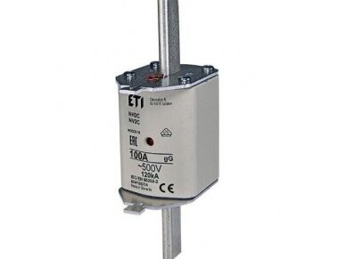 Peilinis saugiklis | NH2C | NV2C | 100A | gG | 120kA | ETI Peilinis saugiklis | NH2C | NV2C | 100A | gG | 120kA | ETI