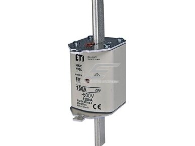 Peilinis saugiklis | NH2C | 160A | 500V | 120kA | gG | Eti | KOMBI | 004185216 Peilinis saugiklis | NH2C | 160A | 500V | 120kA | gG | Eti | KOMBI | 004185216
