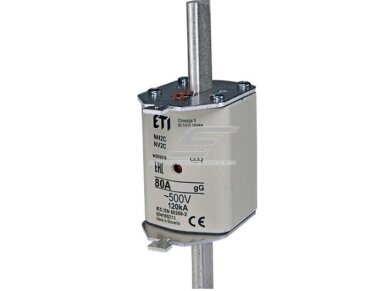 Peilinis saugiklis | NH2C | NV2C | 80A | gL/gG | 120kA | ETI Peilinis saugiklis | NH2C | NV2C | 80A | gL/gG | 120kA | ETI