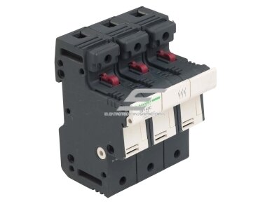 Modulinis saugiklių kirtiklių laikiklis | blokas | 3P | 50A | 400-690V | 80-120kA | 14x51mm | DIN | Schneider Electric | TeSys DF | DF143C Modulinis saugiklių kirtiklių laikiklis | blokas | 3P | 50A | 400-690V | 80-120kA | 14x51mm | DIN | Schneider Electric | TeSys DF | DF143C