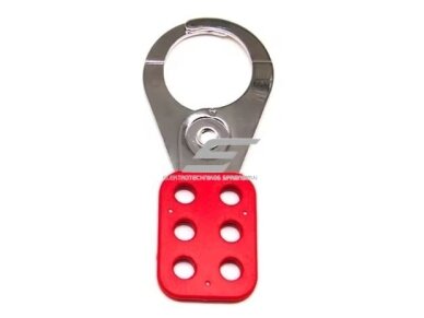 LOTO saugos daugiaspynis užraktas | spyna | 6 spynų angos | 38mm | raudonas | plieninis LOTO saugos daugiaspynis užraktas | spyna | 6 spynų angos | 38mm | raudonas | plieninis