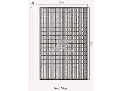 Saulės modulis | panelė | 440W | 1722x1134x30mm | juodas | stiklas | IP68 | Hanersun | HN18N-54HT 1