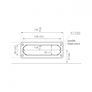 Płyta przepustowa membranowa | do wycięcia 138×48 mm | 2× Ø12–21 + 2× Ø8–15 + 6× Ø5–8 mm | szara | IP55 | HT Hi Tech Polymers | HTB-10 1