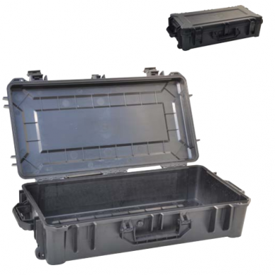 Drošas transportēšanas koferis | čemodāns ar riteņiem un rokturi | 762x396x193mm | IP67