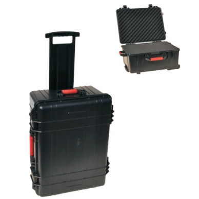 Safe transport case | suitcase with wheels and handle | 647x496x304mm | IP67 Safe transport case | suitcase with wheels and handle | 647x496x304mm | IP67