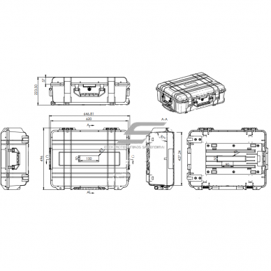 Safe transport case | suitcase with wheels and handle | 647x496x224mm | IP67 3 Safe transport case | suitcase with wheels and handle | 647x496x224mm | IP67 3