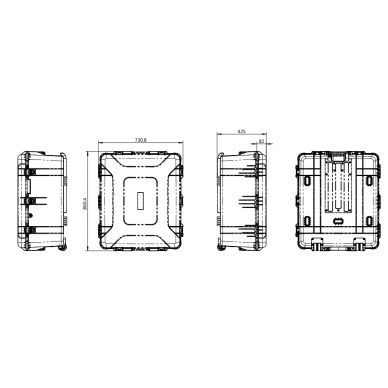 Drošas transportēšanas kaste | čemodāns ar riteņiem | rokturis | slēdzene | spiediena izlīdzināšanas vārsts | 861x731x425mm | IP67 3 Drošas transportēšanas kaste | čemodāns ar riteņiem | rokturis | slēdzene | spiediena izlīdzināšanas vārsts | 861x731x425mm | IP67 3