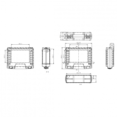 Safe transport case | suitcase with handle | 273x222x84mm | IP67 4 Safe transport case | suitcase with handle | 273x222x84mm | IP67 4