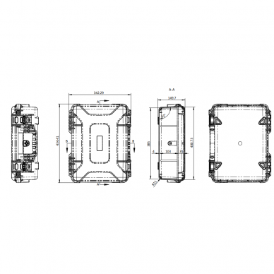 Drošas transportēšanas kaste ar rokturi | slēdzeni | spiediena izlīdzināšanas vārstu | 435x343x150mm | IP67 2 Drošas transportēšanas kaste ar rokturi | slēdzeni | spiediena izlīdzināšanas vārstu | 435x343x150mm | IP67 2
