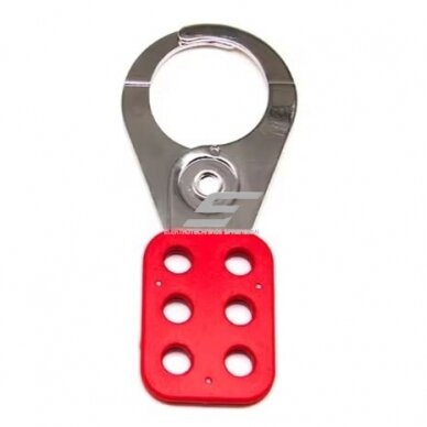 LOTO Safety multi-lock hasp | lock | 6 lock holes | 38mm | red LOTO Safety multi-lock hasp | lock | 6 lock holes | 38mm | red