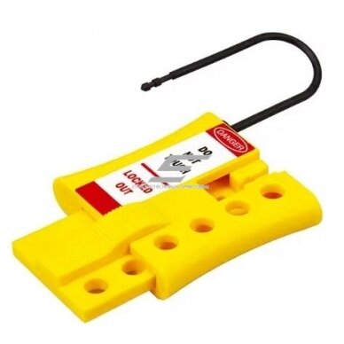 LOTO dielectric lockout hasp | for 4 padlocks | Ø6 mm nylon shackle | ABS body | yellow | ES-BD-8342 1 LOTO dielectric lockout hasp | for 4 padlocks | Ø6 mm nylon shackle | ABS body | yellow | ES-BD-8342 1