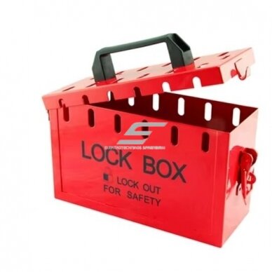 Safety lockout box for key storage | with handle | lockable with 13 padlocks | 260x152x103mm | yellow | steel 2 Safety lockout box for key storage | with handle | lockable with 13 padlocks | 260x152x103mm | yellow | steel 2