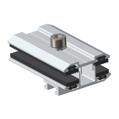 Intermediate clamp for frameless solar modules | 80 mm | for 5–8 mm glass modules | anodized