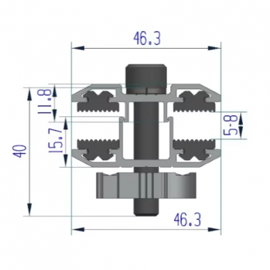 Intermediate clamp for frameless solar modules | 80 mm | for 5–8 mm glass modules | anodized 1 Intermediate clamp for frameless solar modules | 80 mm | for 5–8 mm glass modules | anodized 1