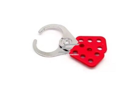 LOTO saugos daugiaspynis užraktas | spyna | 6 spynų angos | 38mm | raudonas | plieninis 1