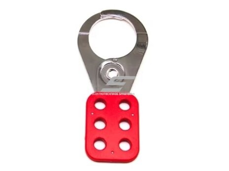 LOTO saugos daugiaspynis užraktas | spyna | 6 spynų angos | 38mm | raudonas | plieninis LOTO saugos daugiaspynis užraktas | spyna | 6 spynų angos | 38mm | raudonas | plieninis
