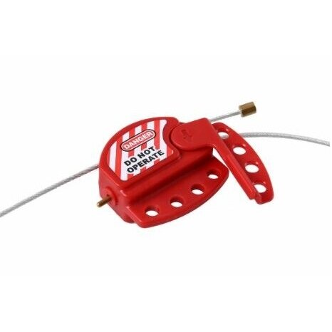 LOTO Turvalukustuse hasp trossiga | 4 tabaluku ava | punane | metall/polümeer 1 LOTO Turvalukustuse hasp trossiga | 4 tabaluku ava | punane | metall/polümeer 1